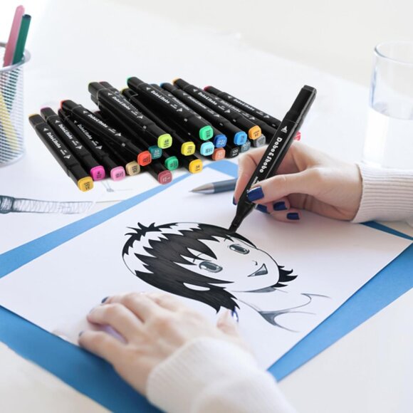 24 Colors Dual Tip Markers Drawing Markers Set Dual Tip Alcohol Markers - Picture 2 of 5